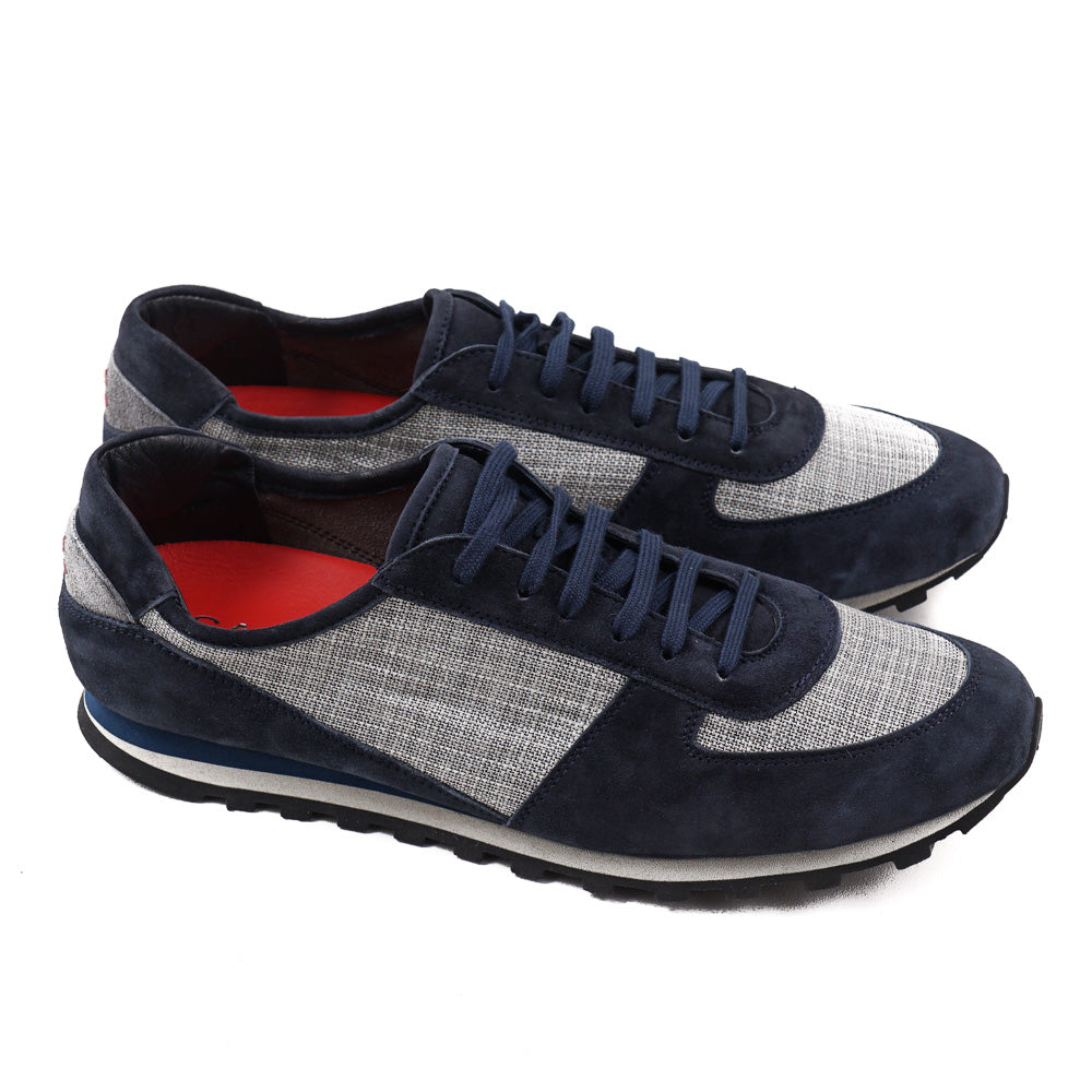Isaia Calf Suede and Cashmere Sneakers - Top Shelf Apparel