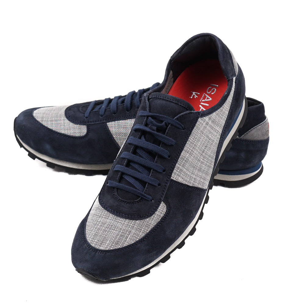 Isaia Calf Suede and Cashmere Sneakers - Top Shelf Apparel