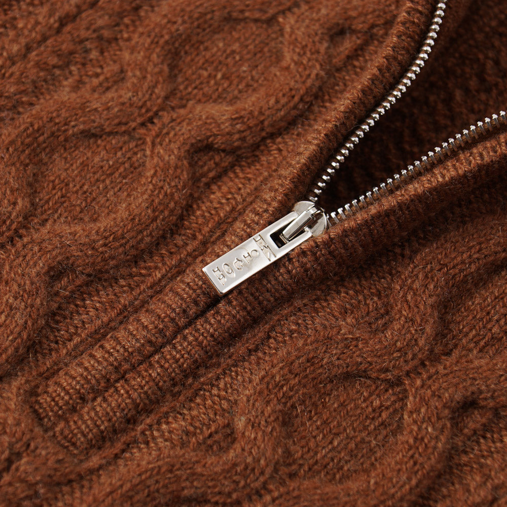 Kiton Cable Knit Regal Cashmere Sweater in Caramel - Top Shelf Apparel