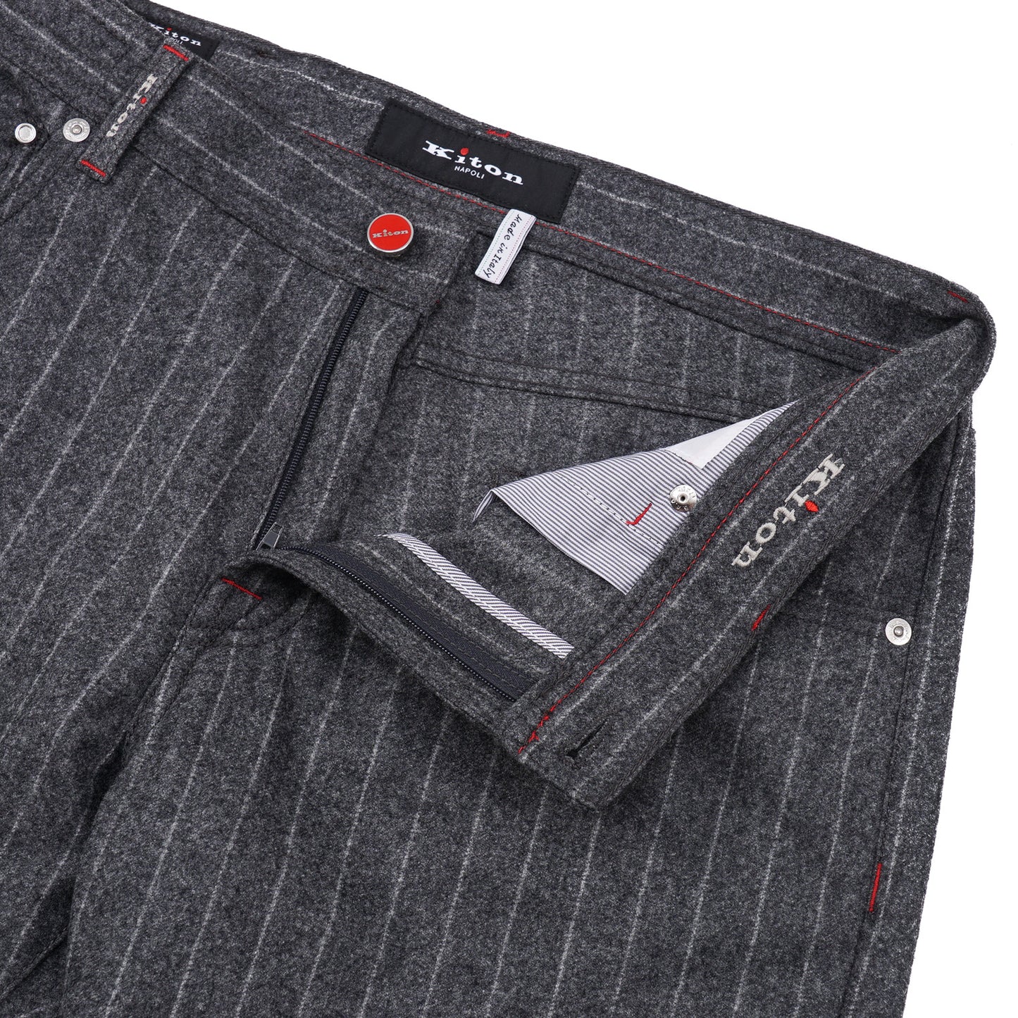 Kiton Slim Fit Five-Pocket Wool Pants - Top Shelf Apparel