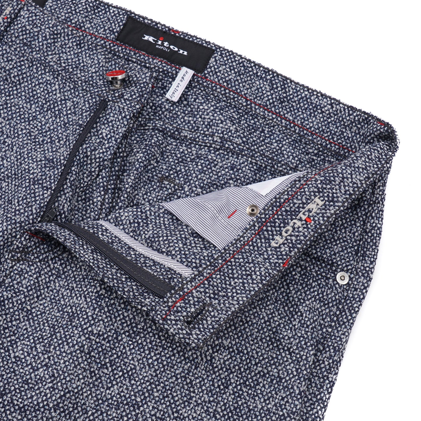 Kiton Slim Fit Five-Pocket Boucle Wool Pants - Top Shelf Apparel
