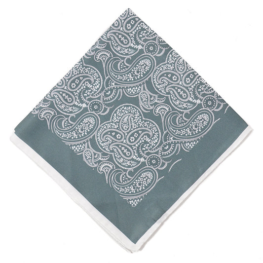 Kiton Paisley Print Silk Pocket Square - Top Shelf Apparel