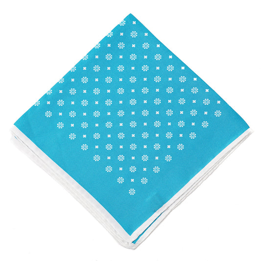 Kiton Medallion Print Silk Pocket Square - Top Shelf Apparel
