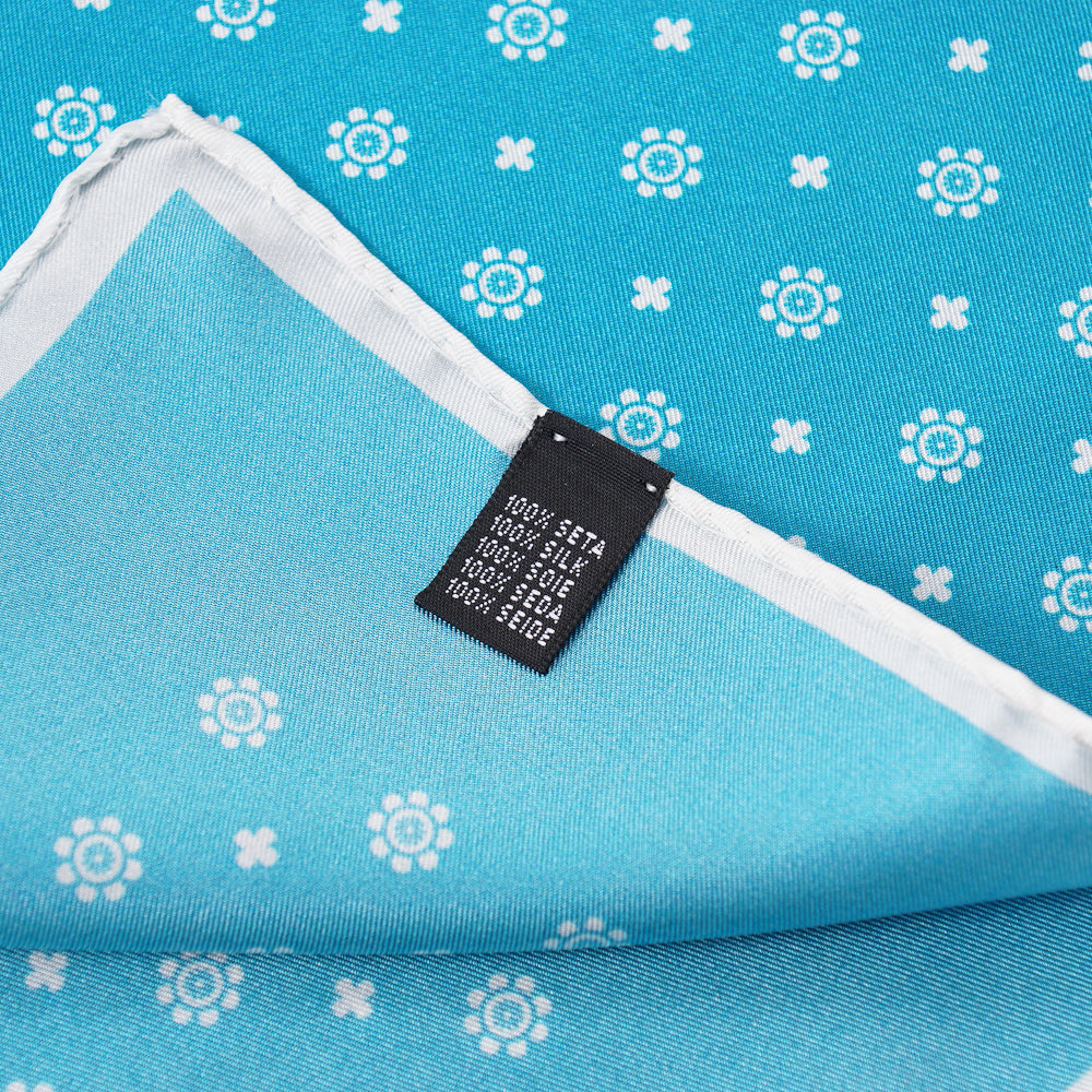 Kiton Medallion Print Silk Pocket Square - Top Shelf Apparel