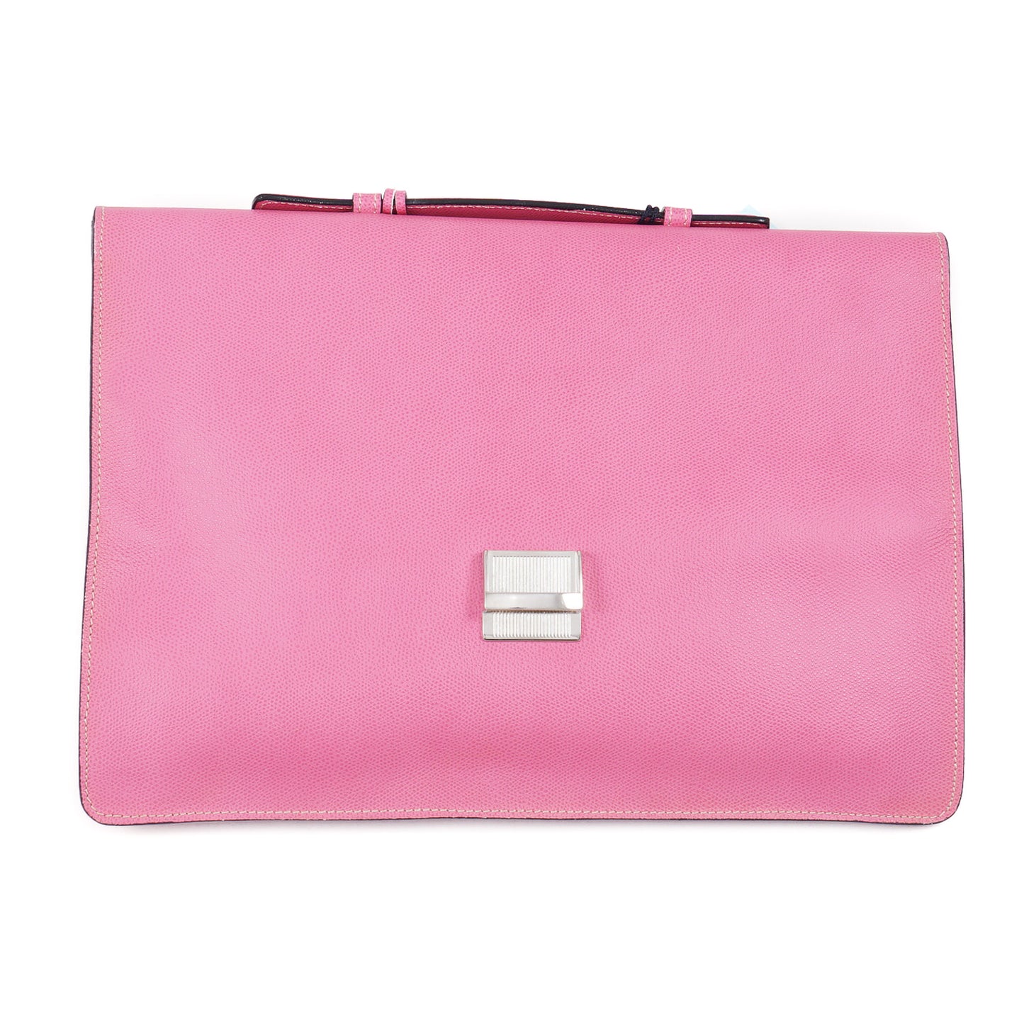 E.Marinella Slim Briefcase in Pebbled Leather - Top Shelf Apparel