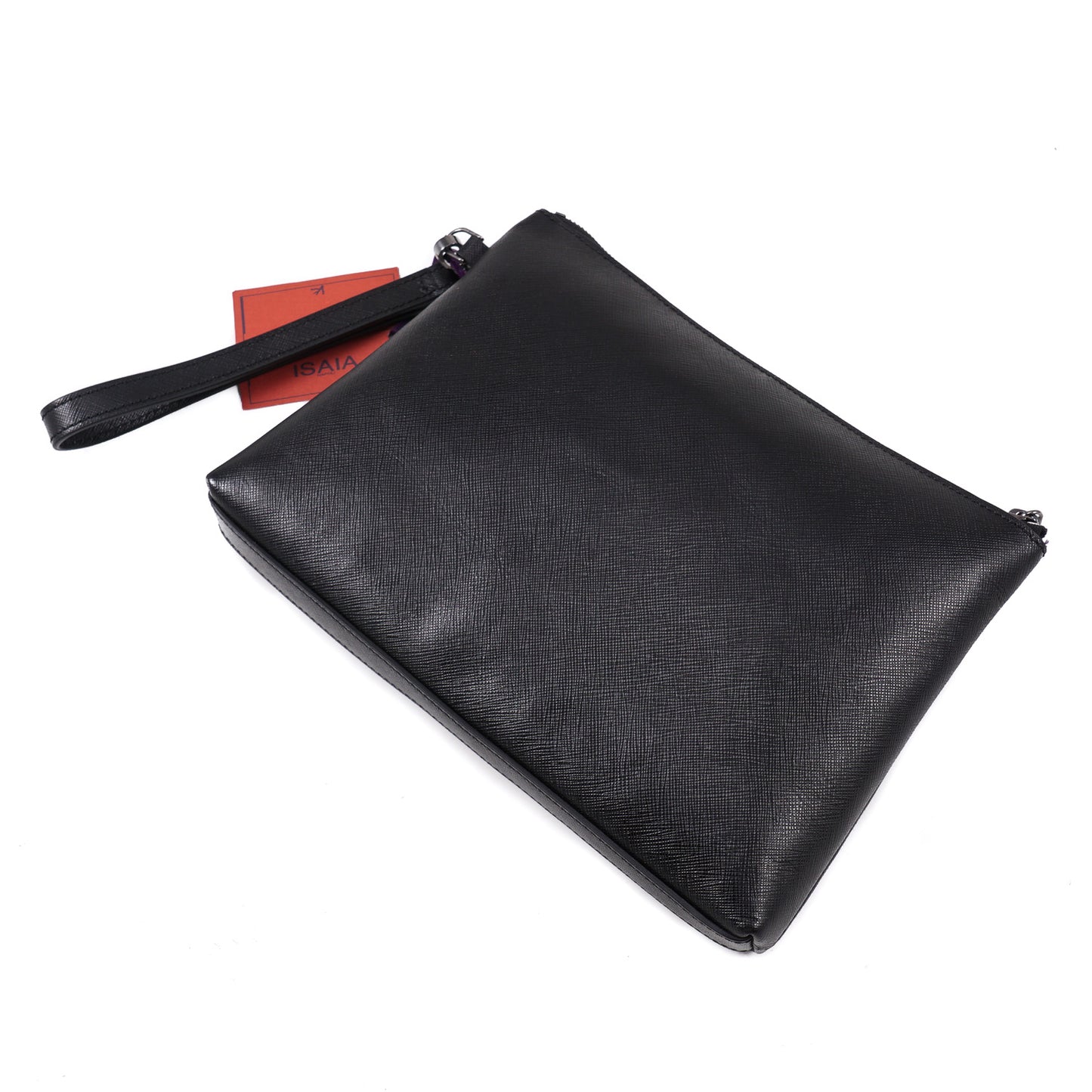 Isaia Saffiano Leather Slim Toiletry Bag - Top Shelf Apparel