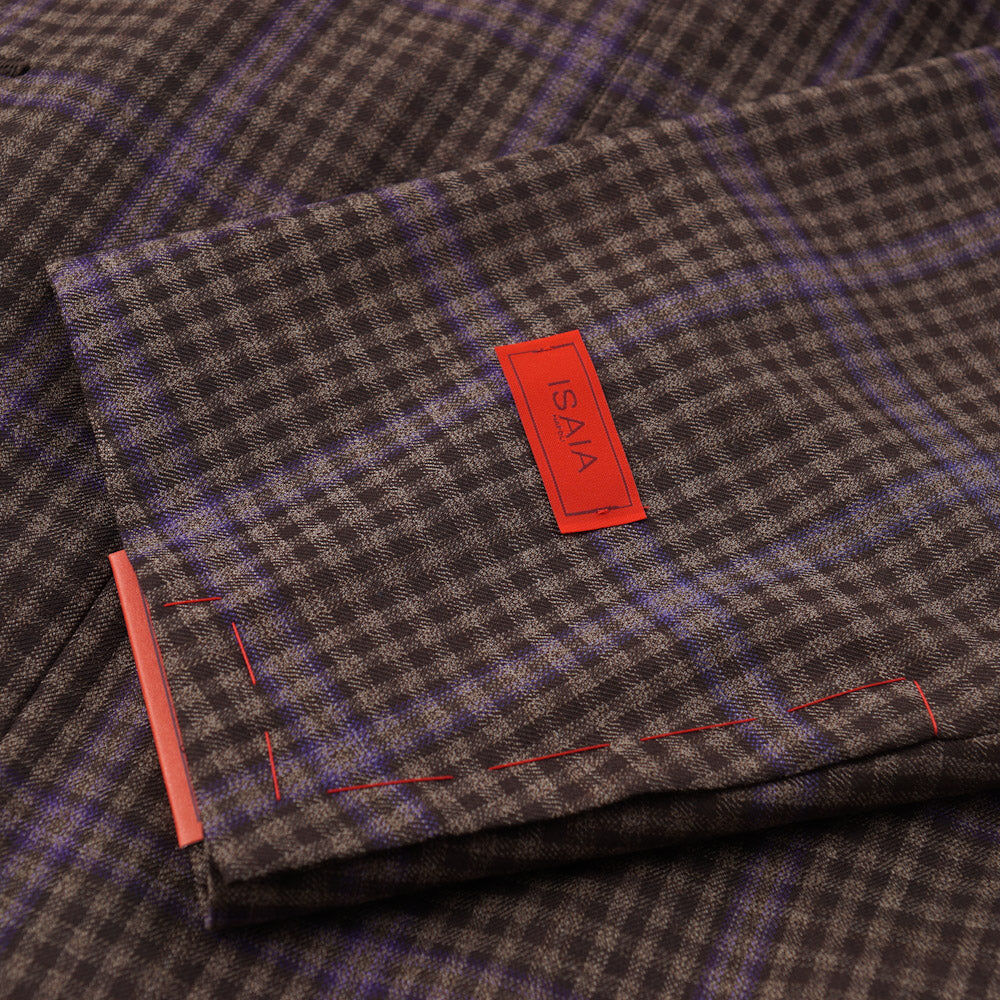 Isaia Brown and Violet Check 140s Wool Sport Coat - Top Shelf Apparel