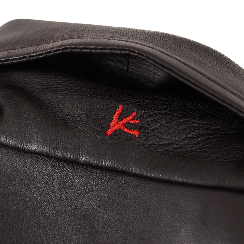 Isaia Leather Pea Coat with Wool Lining - Top Shelf Apparel