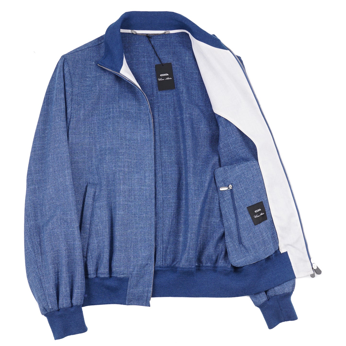 Cesare Attolini Wool-Linen-Silk Bomber Jacket - Top Shelf Apparel