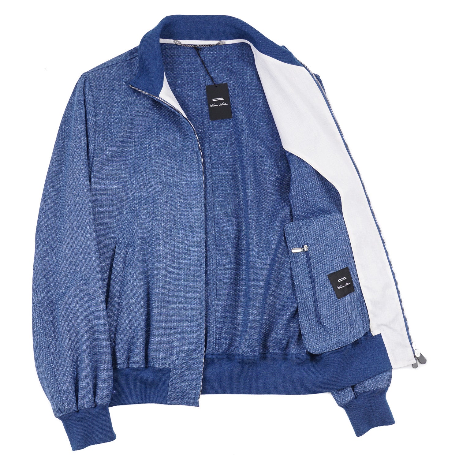 Cesare Attolini Wool-Linen-Silk Bomber Jacket - Top Shelf Apparel