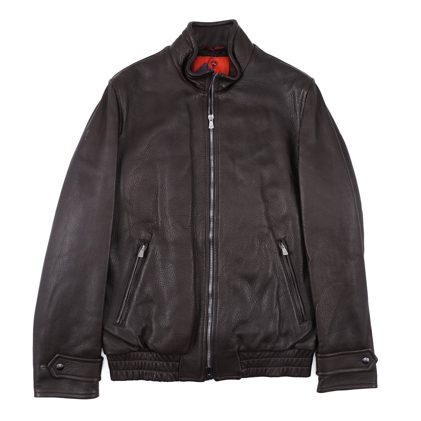 Isaia Deerskin Leather Bomber Jacket - Top Shelf Apparel