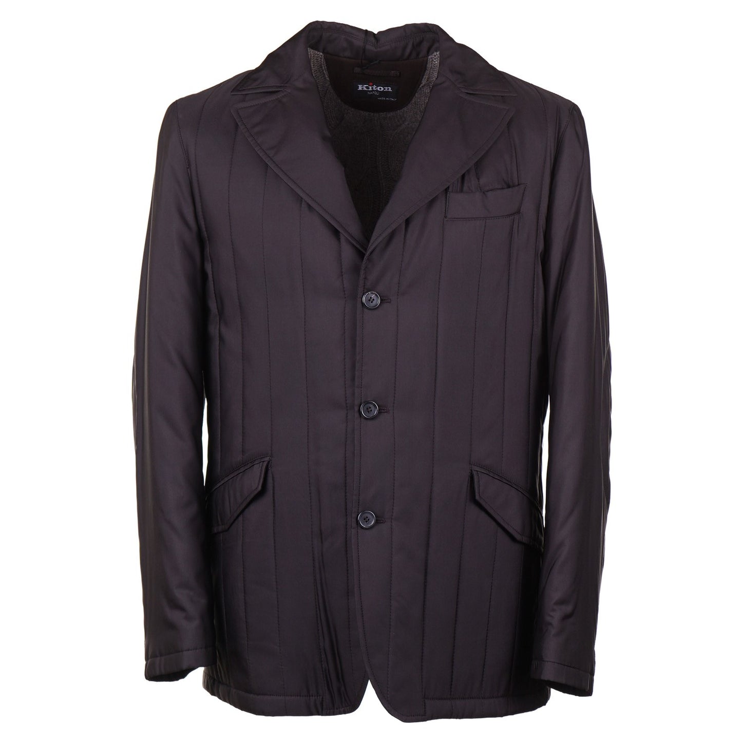Kiton Quilted Jacket with Cable Knit Cashmere Lining - Top Shelf Apparel