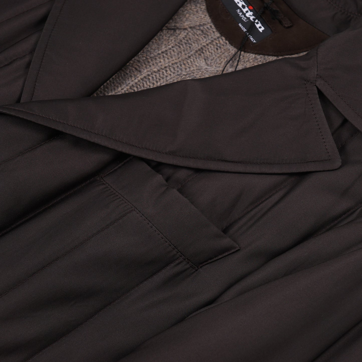 Kiton Quilted Jacket with Cable Knit Cashmere Lining - Top Shelf Apparel