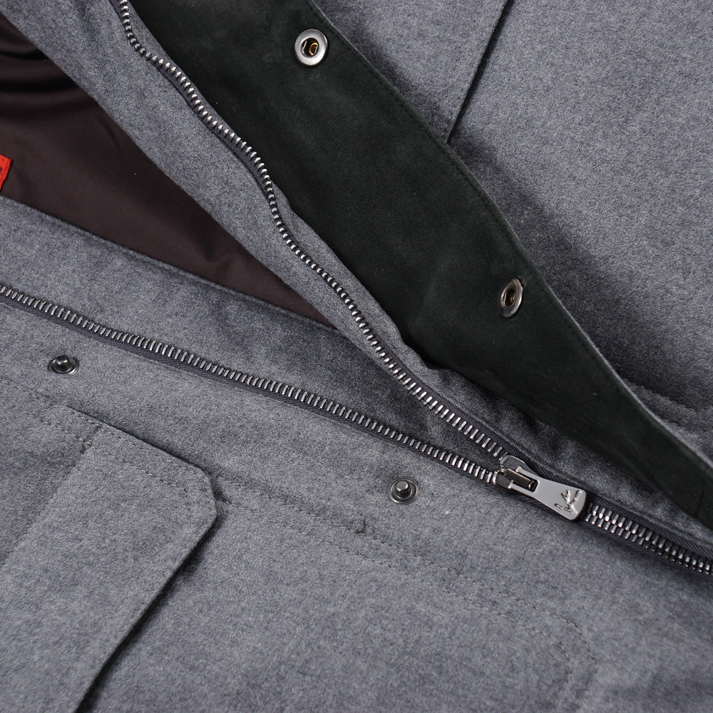 Isaia Wool Field Jacket with Fur Collar - Top Shelf Apparel