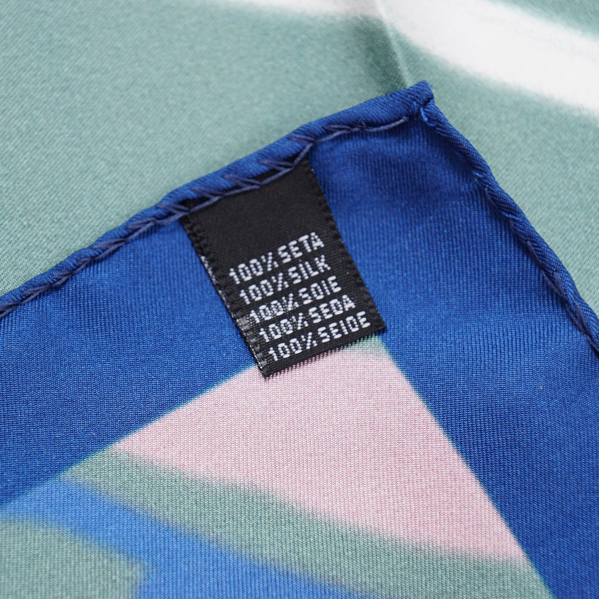 Kiton Watercolor Print Silk Pocket Square - Top Shelf Apparel