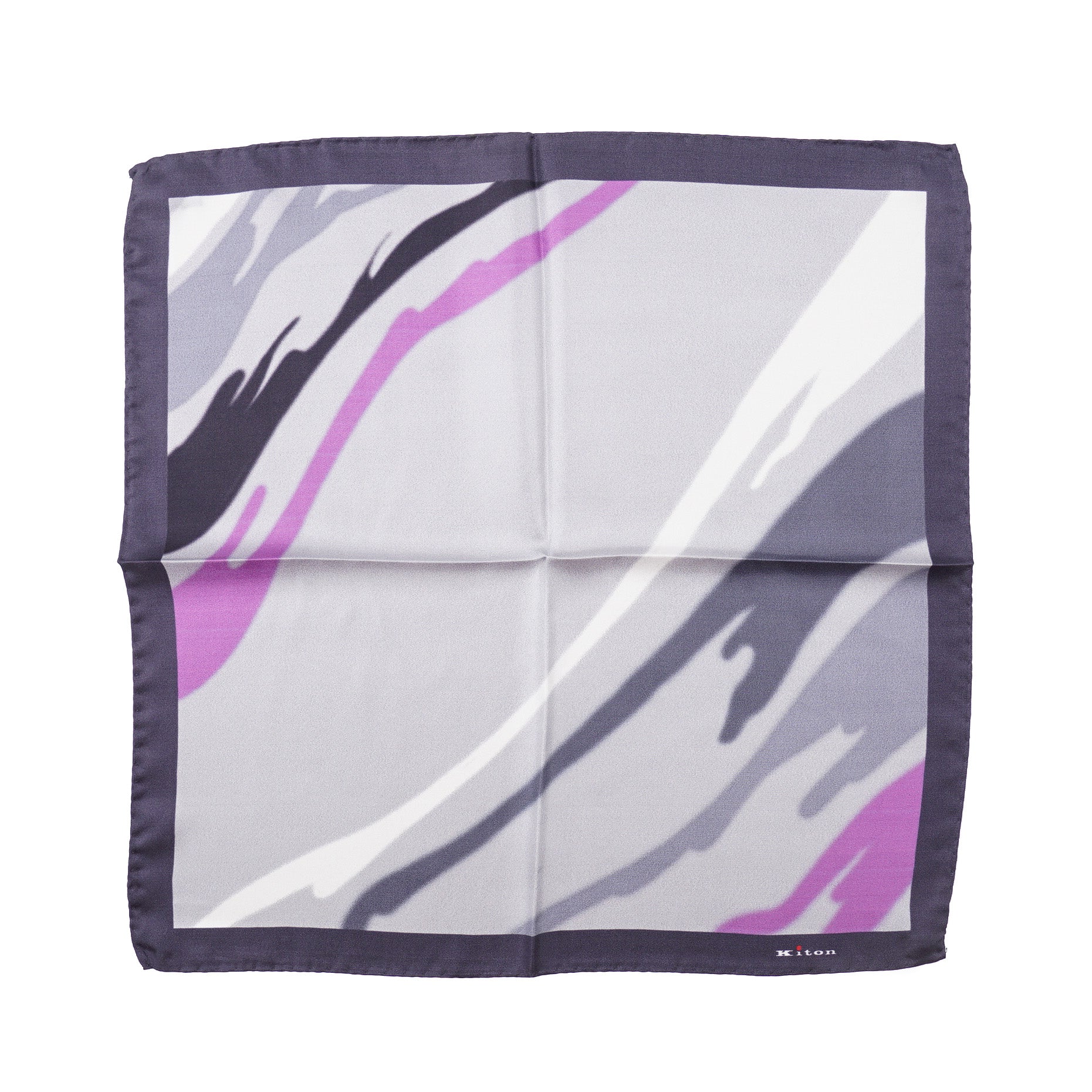 Kiton Watercolor Print Silk Pocket Square - Top Shelf Apparel