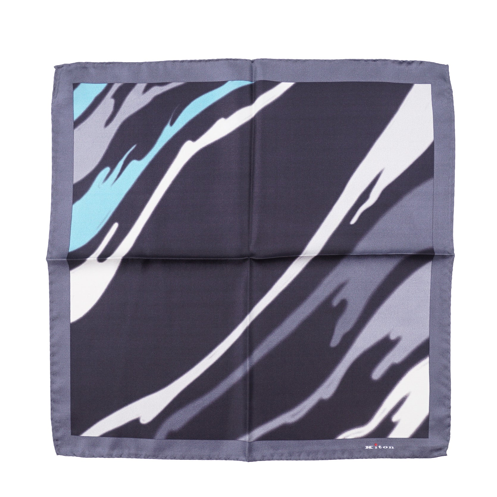 Kiton Watercolor Print Silk Pocket Square - Top Shelf Apparel