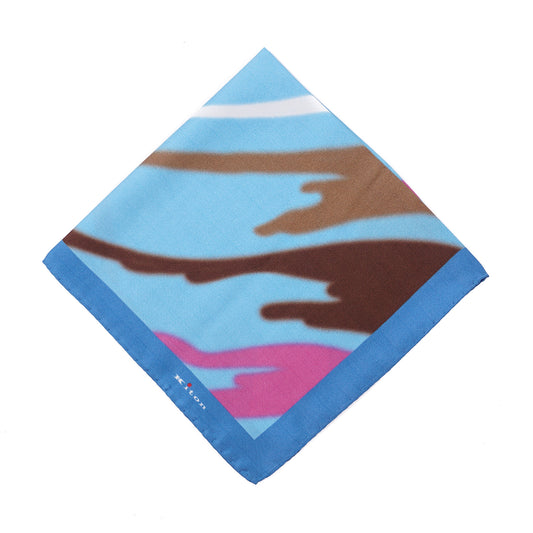 Kiton Watercolor Print Silk Pocket Square - Top Shelf Apparel