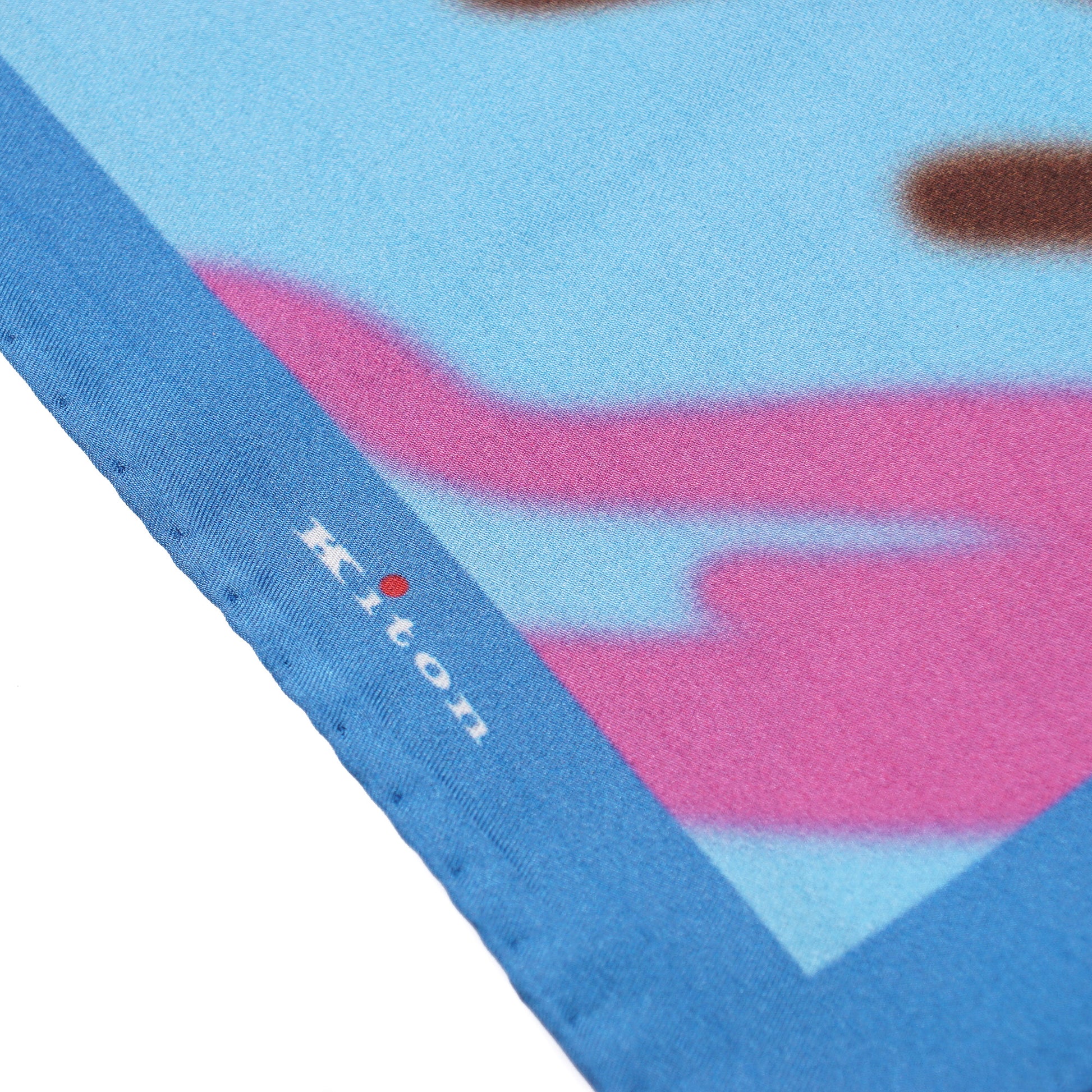 Kiton Watercolor Print Silk Pocket Square - Top Shelf Apparel