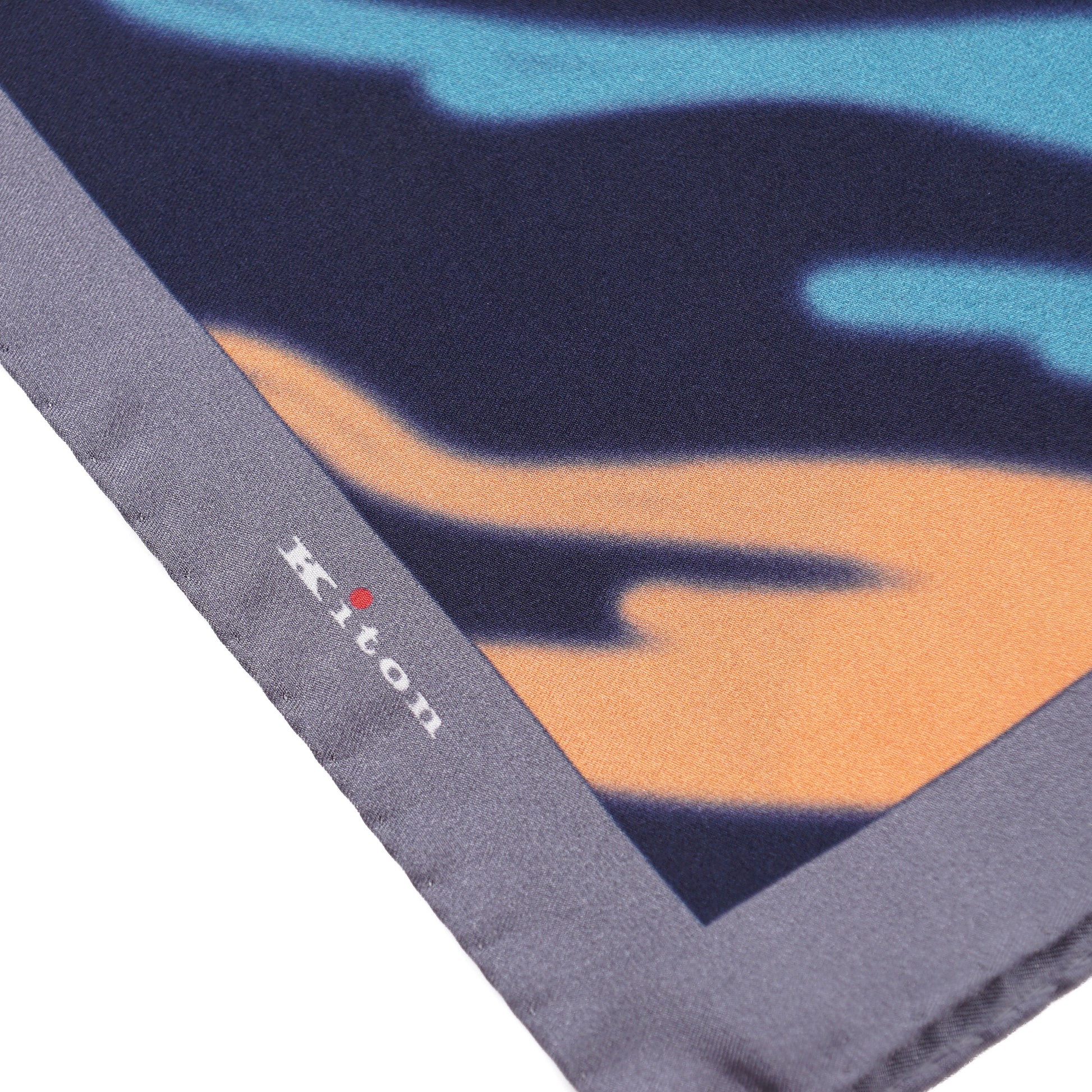 Kiton Watercolor Print Silk Pocket Square - Top Shelf Apparel