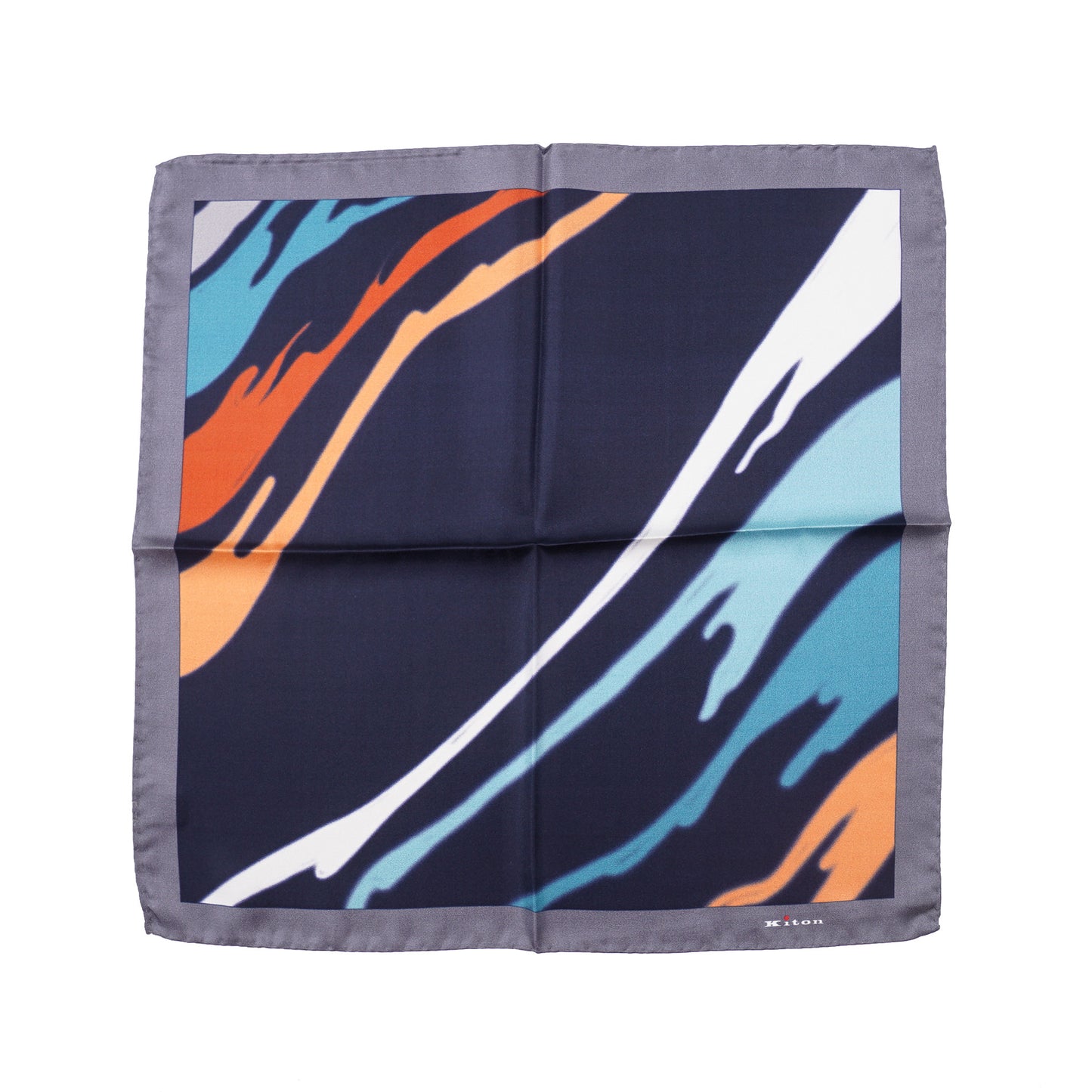 Kiton Watercolor Print Silk Pocket Square - Top Shelf Apparel