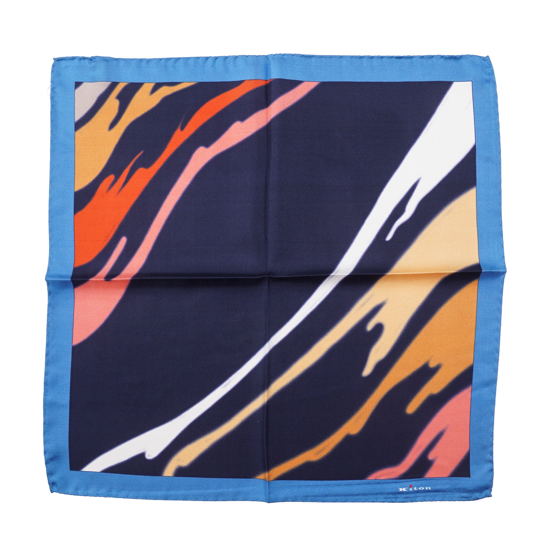 Kiton Watercolor Print Silk Pocket Square - Top Shelf Apparel