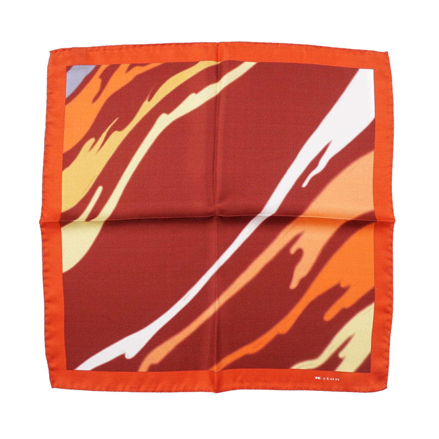 Kiton Watercolor Print Silk Pocket Square - Top Shelf Apparel