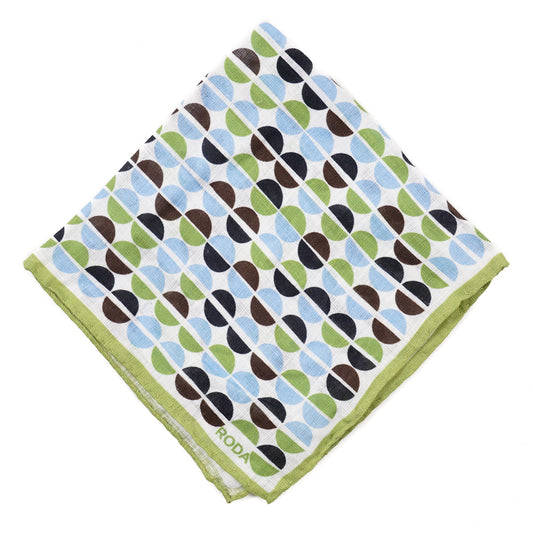 Roda Mod Print Linen Pocket Square - Top Shelf Apparel