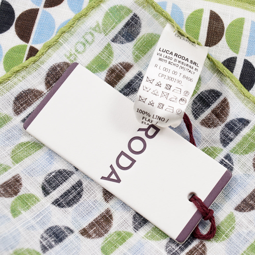 Roda Mod Print Linen Pocket Square - Top Shelf Apparel