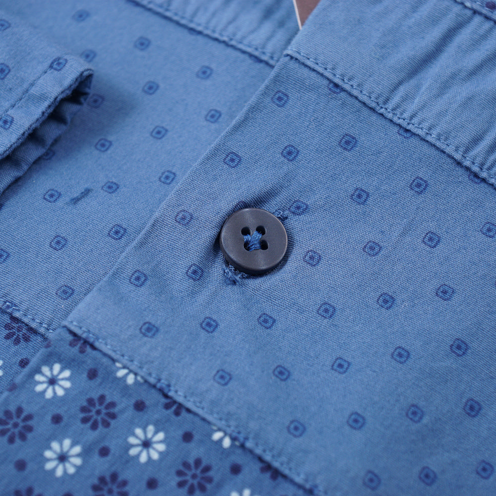 Roda Slim-Fit Printed Chambray Shirt - Top Shelf Apparel