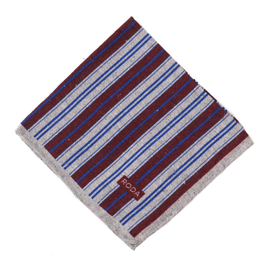 Roda Striped Wool-Silk Pocket Square - Top Shelf Apparel