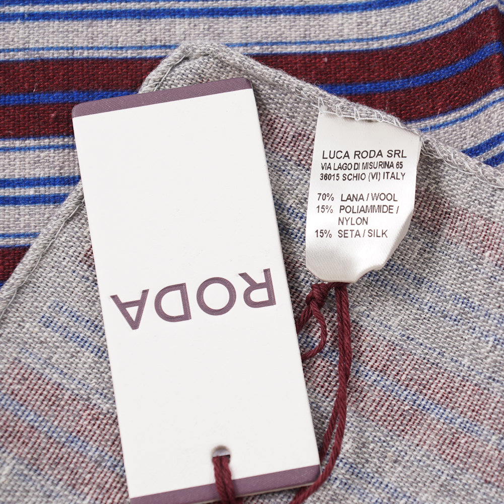 Roda Striped Wool-Silk Pocket Square - Top Shelf Apparel