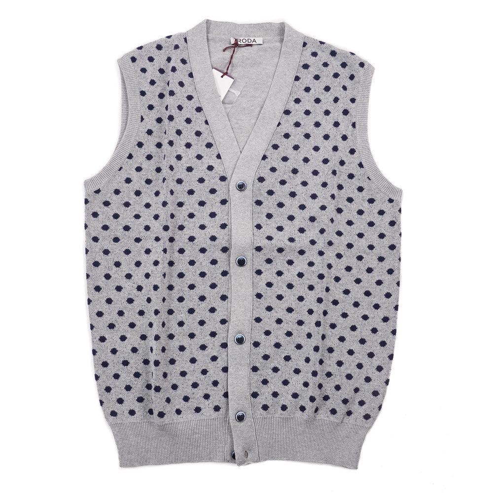 Roda Patterned Cardigan Sweater Vest - Top Shelf Apparel