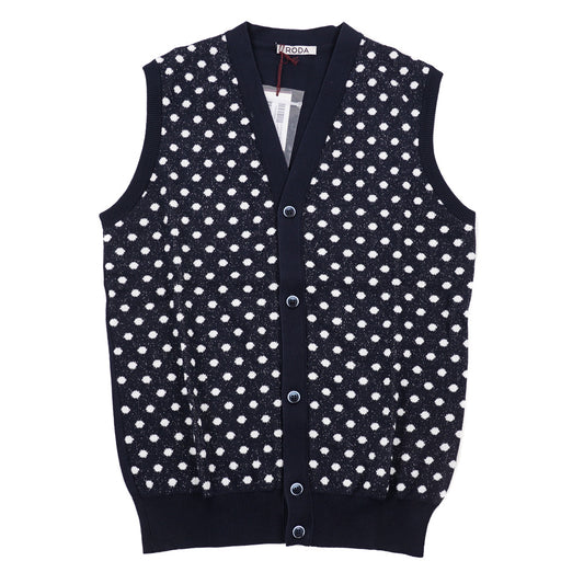 Roda Patterned Cardigan Sweater Vest - Top Shelf Apparel