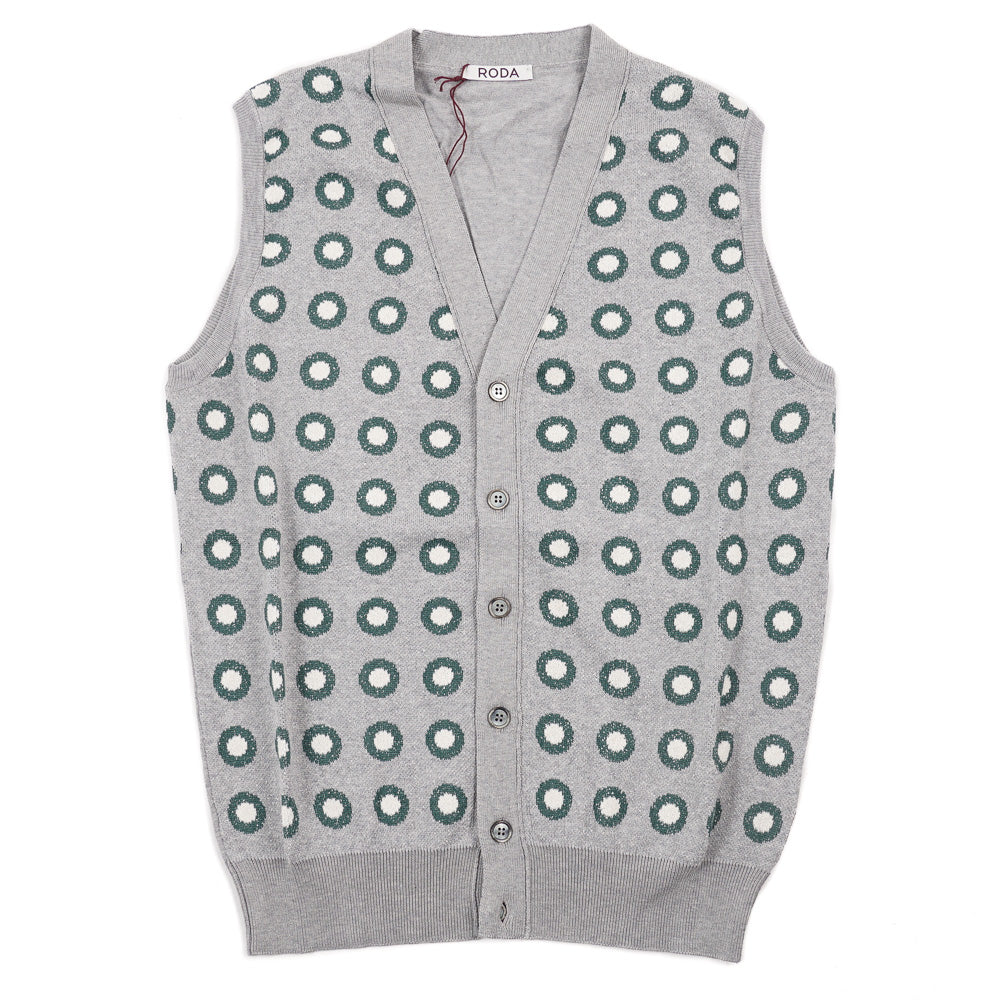 Roda Patterned Cardigan Sweater Vest - Top Shelf Apparel