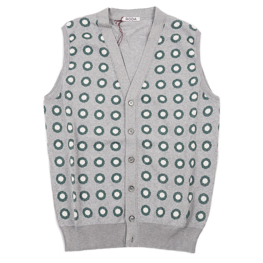 Roda Patterned Cardigan Sweater Vest - Top Shelf Apparel