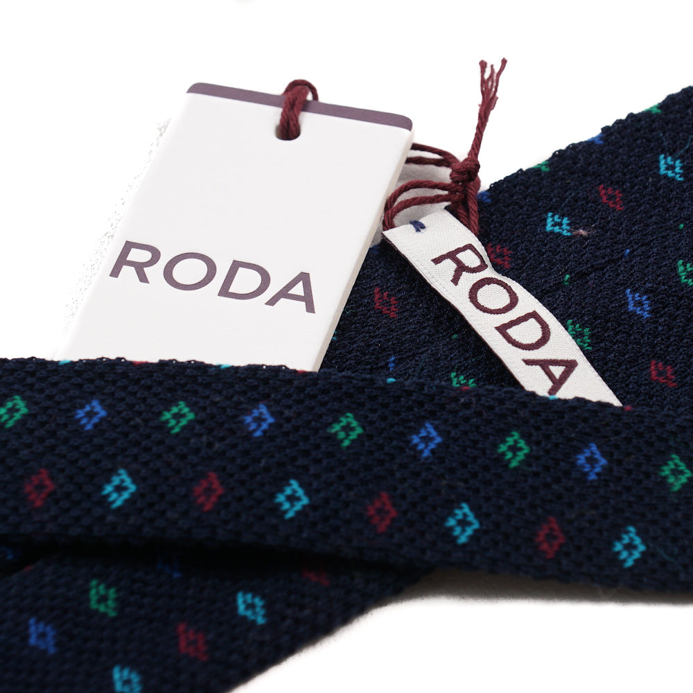 Roda Navy Blue Knit Jacquard Tie - Top Shelf Apparel