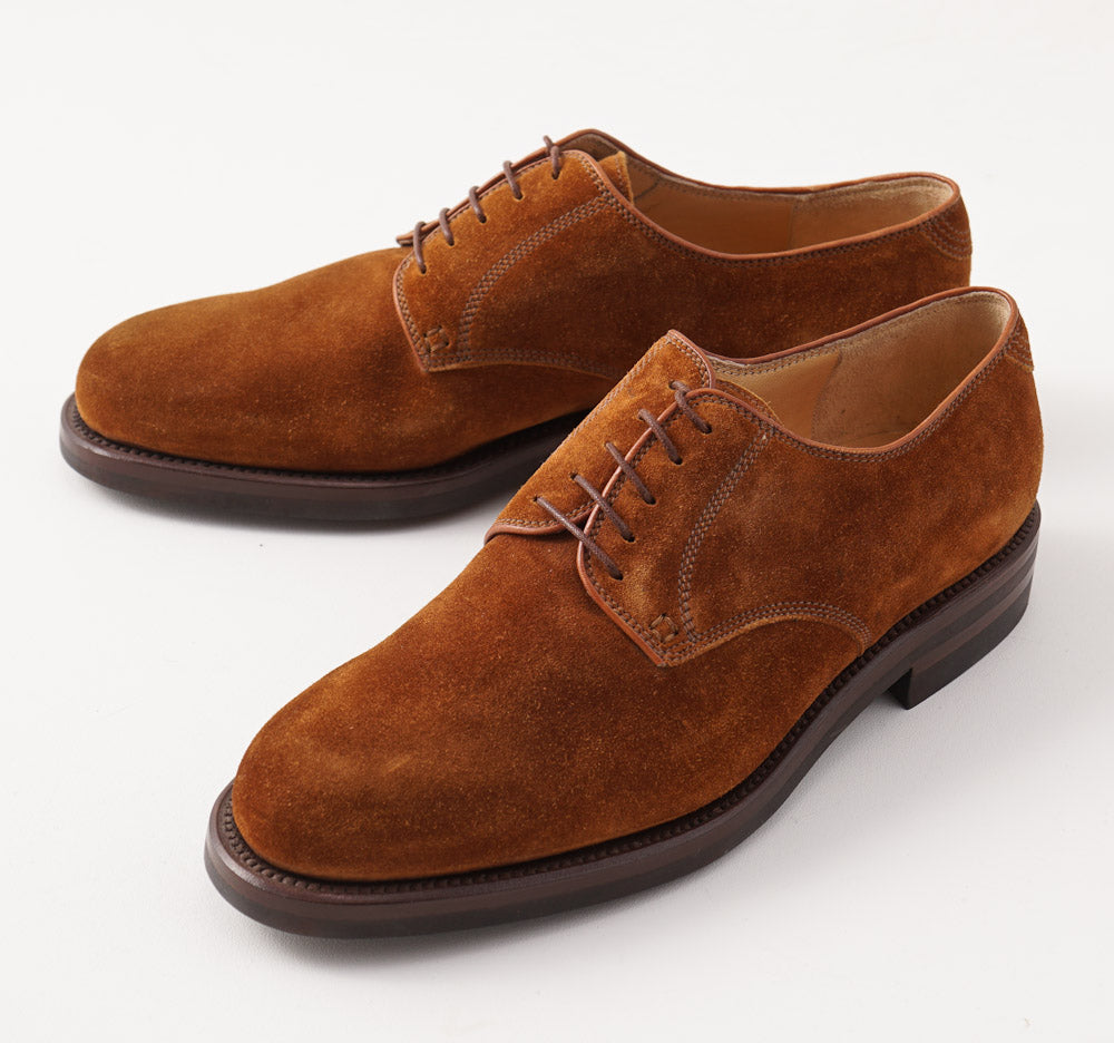Silvano Lattanzi Plain Toe Derby in Snuff Suede - Top Shelf Apparel