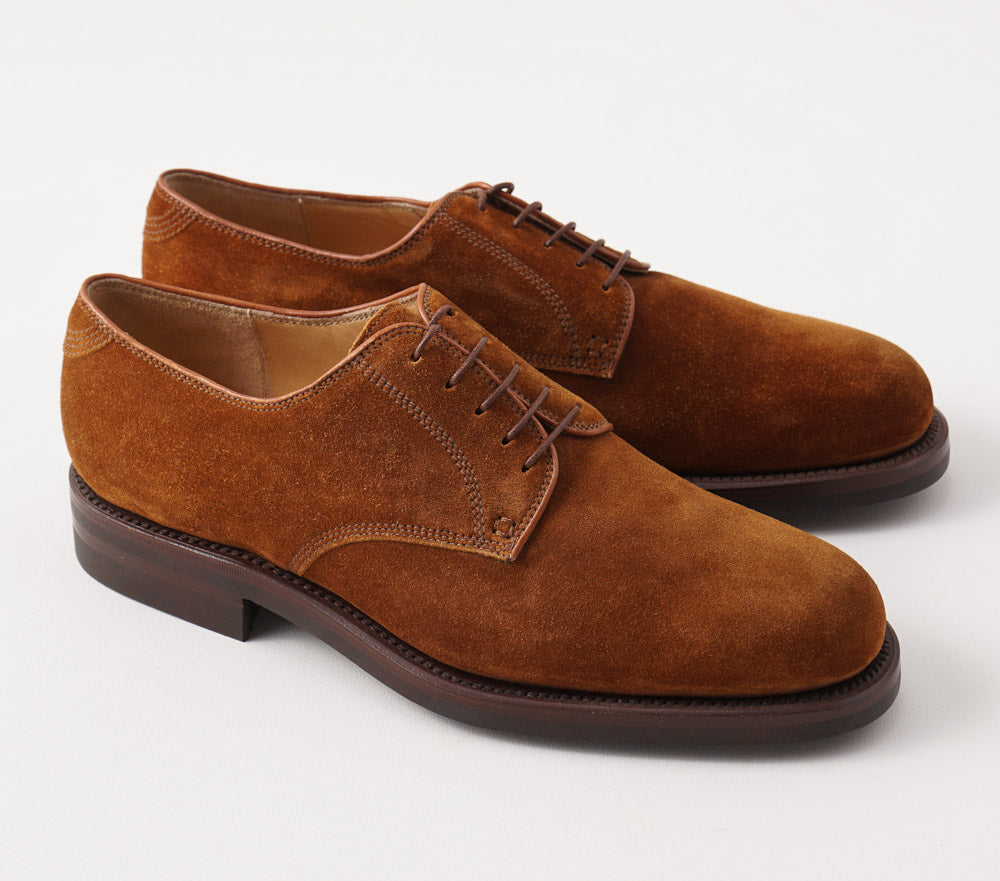 Silvano Lattanzi Plain Toe Derby in Snuff Suede