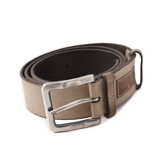 Santoni Grained Leather Belt in Antiqued Beige - Top Shelf Apparel