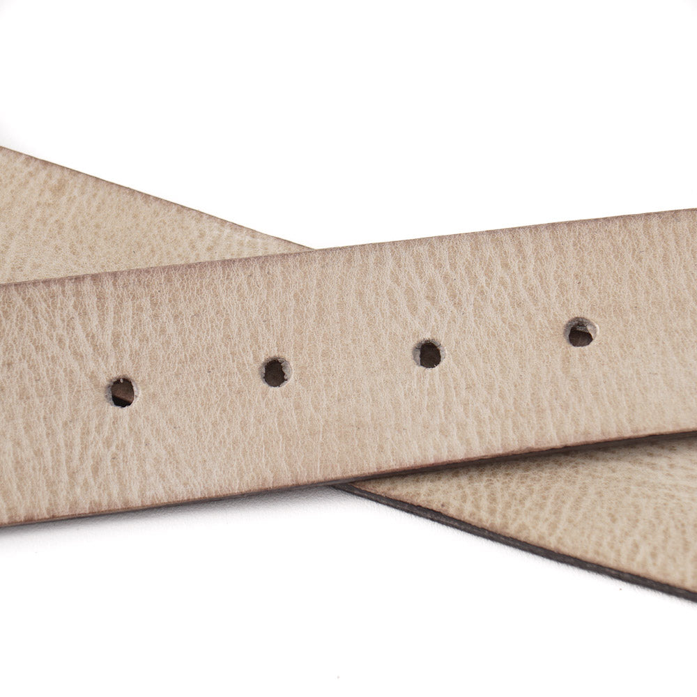 Santoni Grained Leather Belt in Antiqued Beige - Top Shelf Apparel