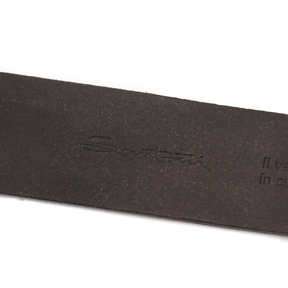 Santoni Grained Leather Belt in Antiqued Beige - Top Shelf Apparel