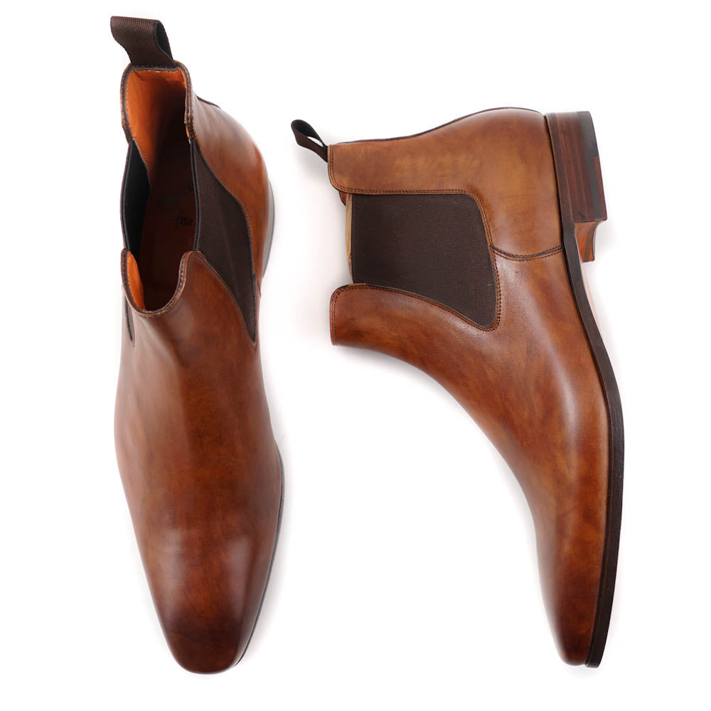 Santoni Chelsea Boots in Antique Brown - Top Shelf Apparel