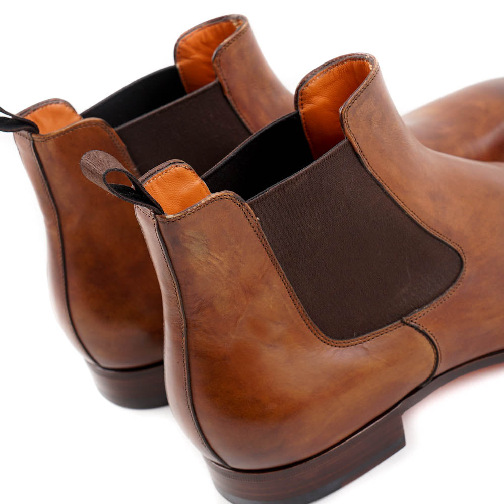 Santoni Chelsea Boots in Antique Brown - Top Shelf Apparel