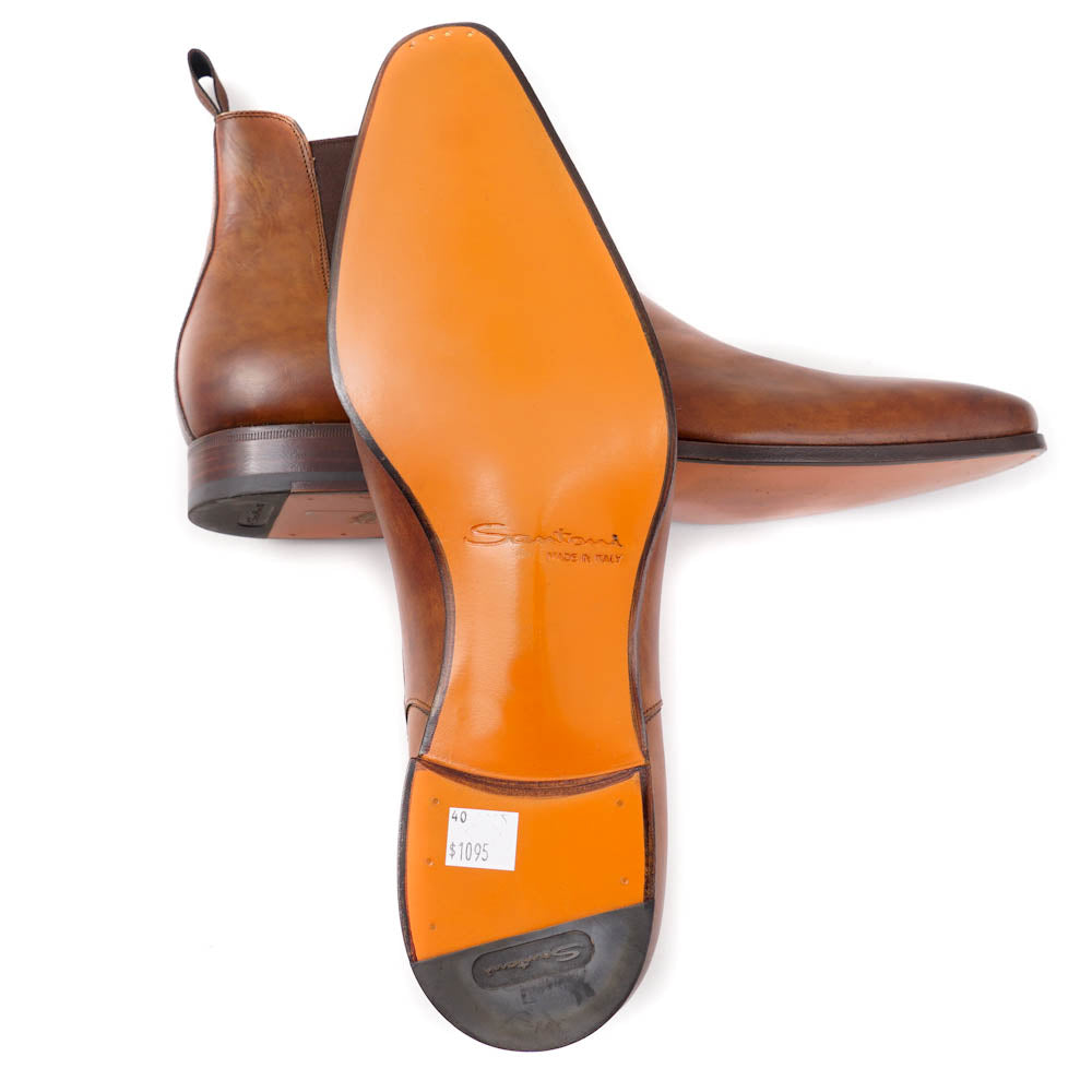 Santoni Chelsea Boots in Antique Brown - Top Shelf Apparel