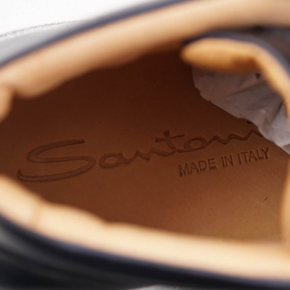 Santoni Mid-Top Sneakers in Dark Blue - Top Shelf Apparel