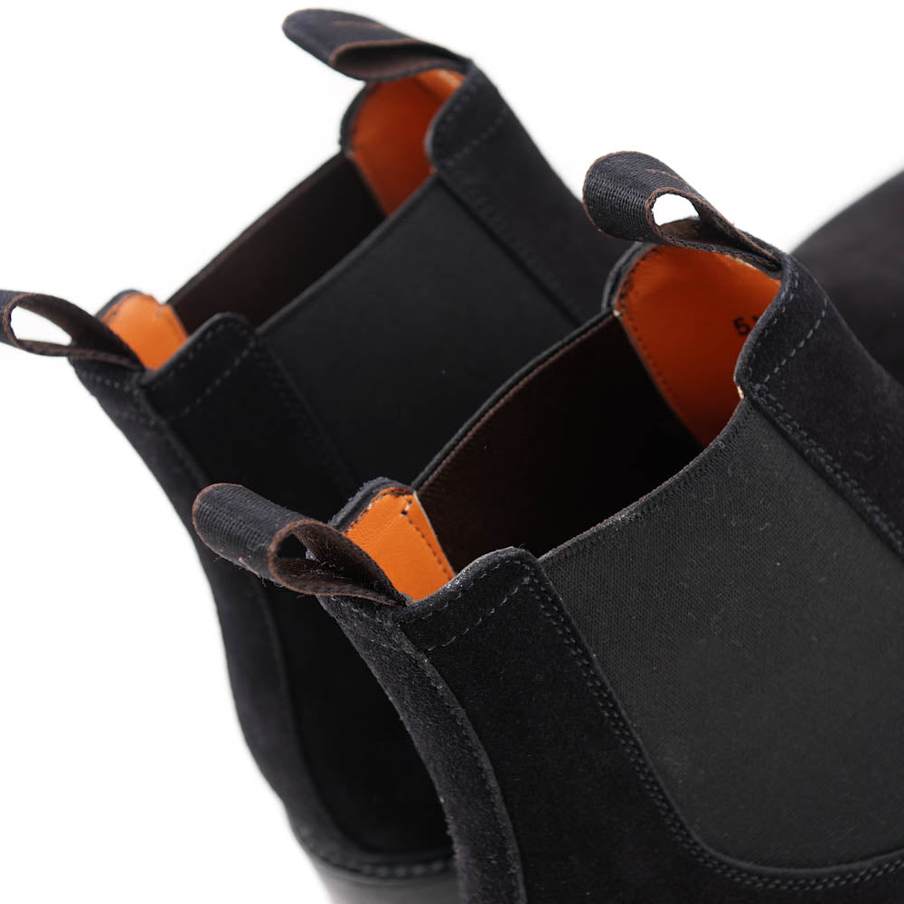 Santoni Chelsea Boot in Black Suede - Top Shelf Apparel
