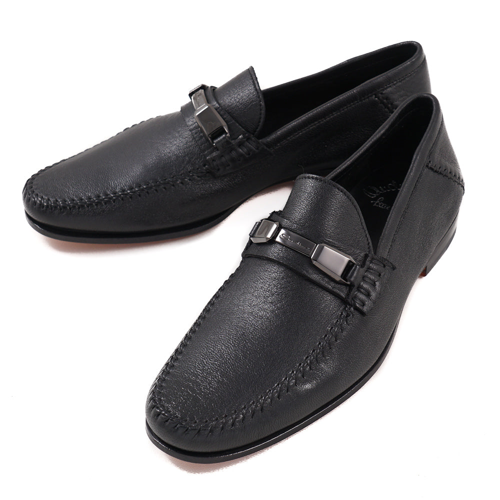 Santoni Soft Leather Loafers in Black - Top Shelf Apparel