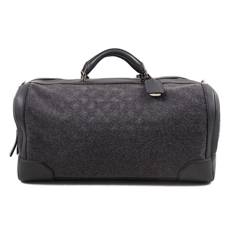 Brioni Cashmere and Leather Weekend Bag - Top Shelf Apparel