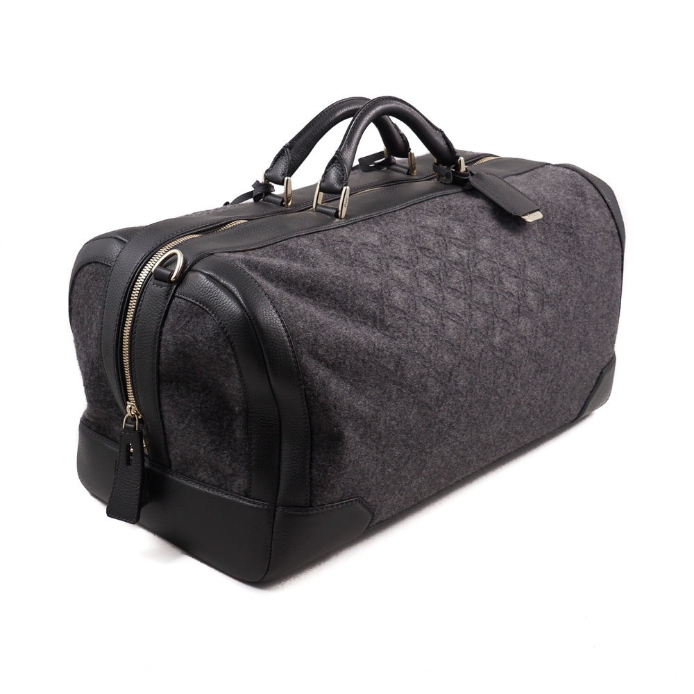Brioni Cashmere and Leather Weekend Bag - Top Shelf Apparel